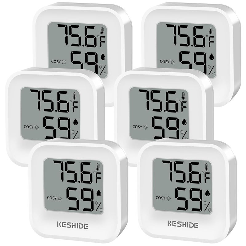KESHIDE Digital Hygrometer Thermometer for Room Temperature Humidity Meter Indoor Thermometer Accuracy Calibration LCD Temperature Sensor, Bedroom, Baby Room, Office, Greenhouse, Cellar - Image 1